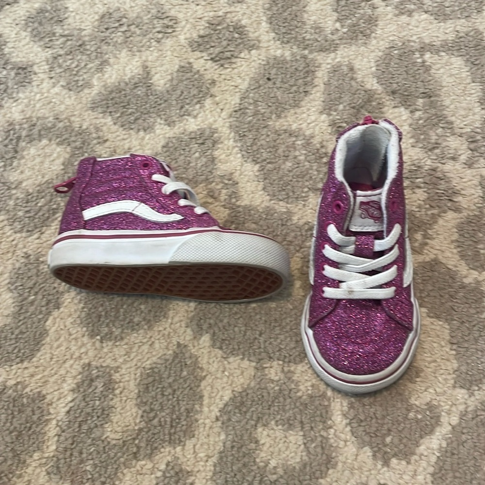 Sk8-Hi Zip Purple Glitter Vans